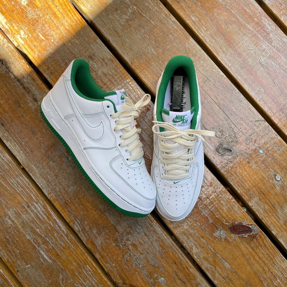 Nike air force 1 stitch green